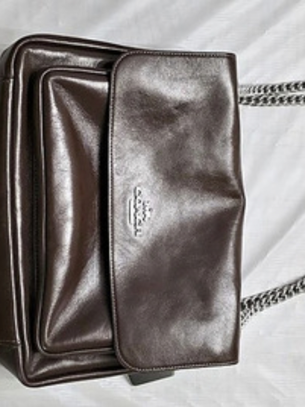 Coach Madison Convertible Flap Shoulder Bag Brown